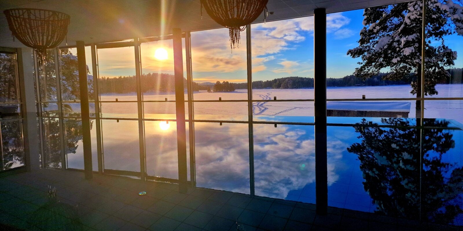 Spa basseng utsikt velvære Rømskog Spa & Resort