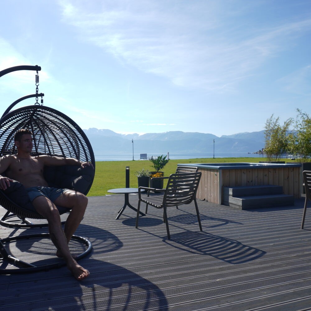 Hardangerfjord Hotel utsikt badstue jacuzzi