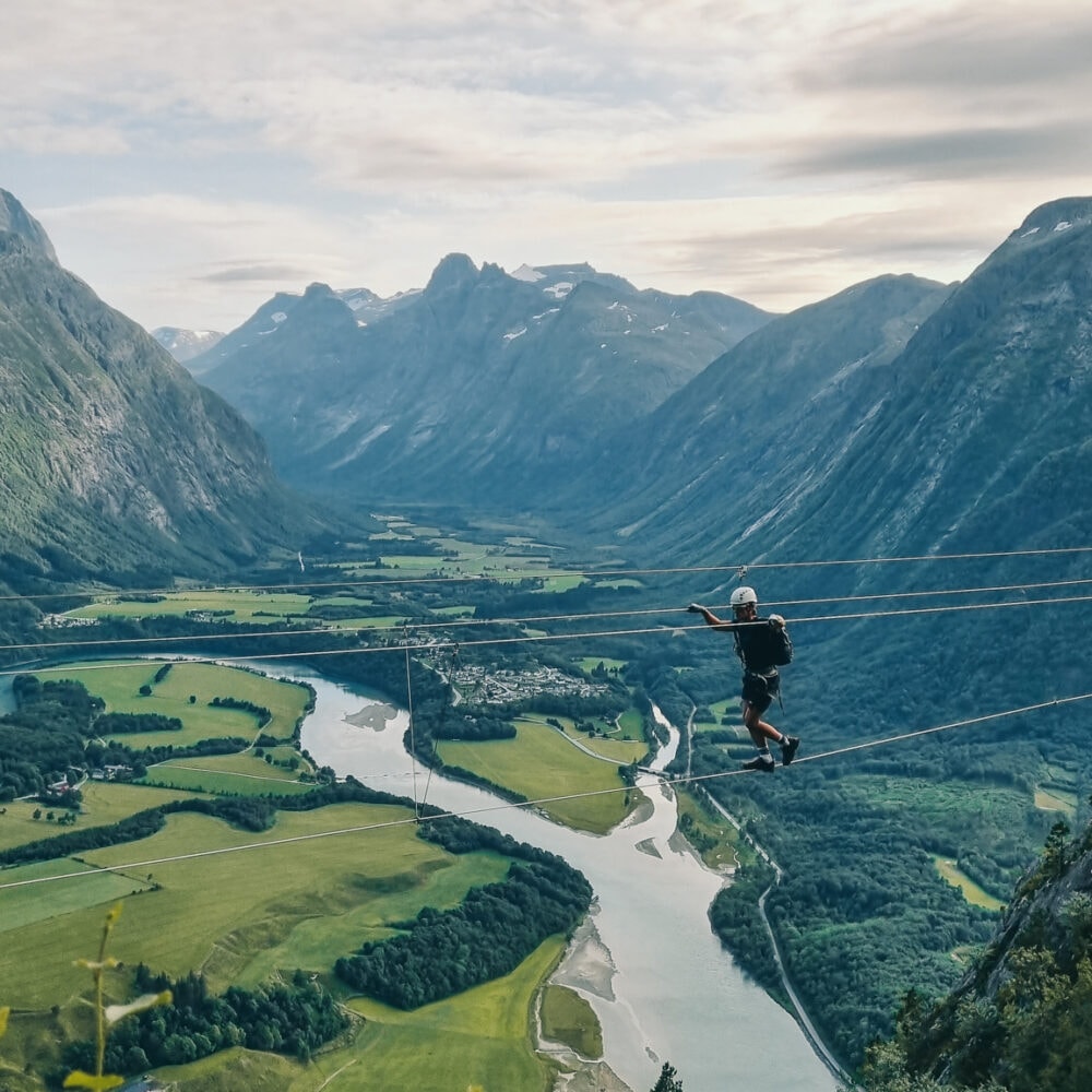 Vestveggen Via Ferrata hos Norsk Tindesenter