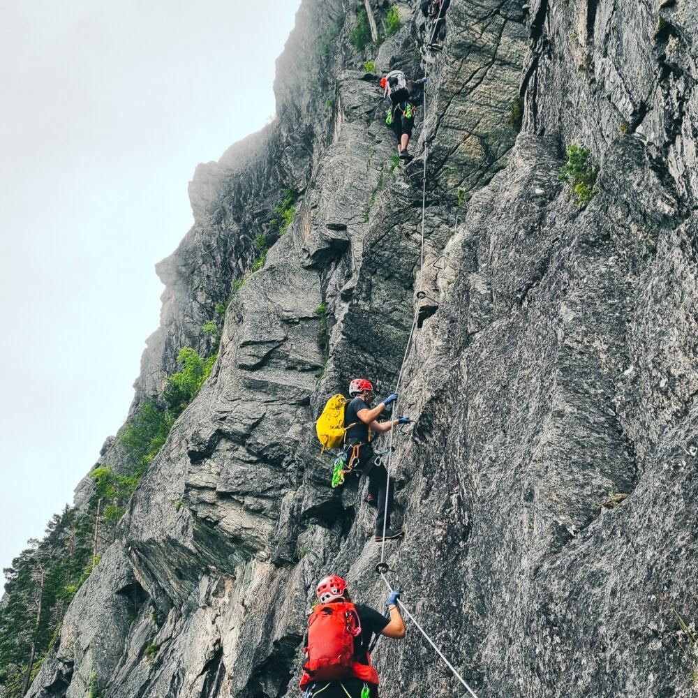 Vestveggen Via Ferrata hos Norsk Tindesenter