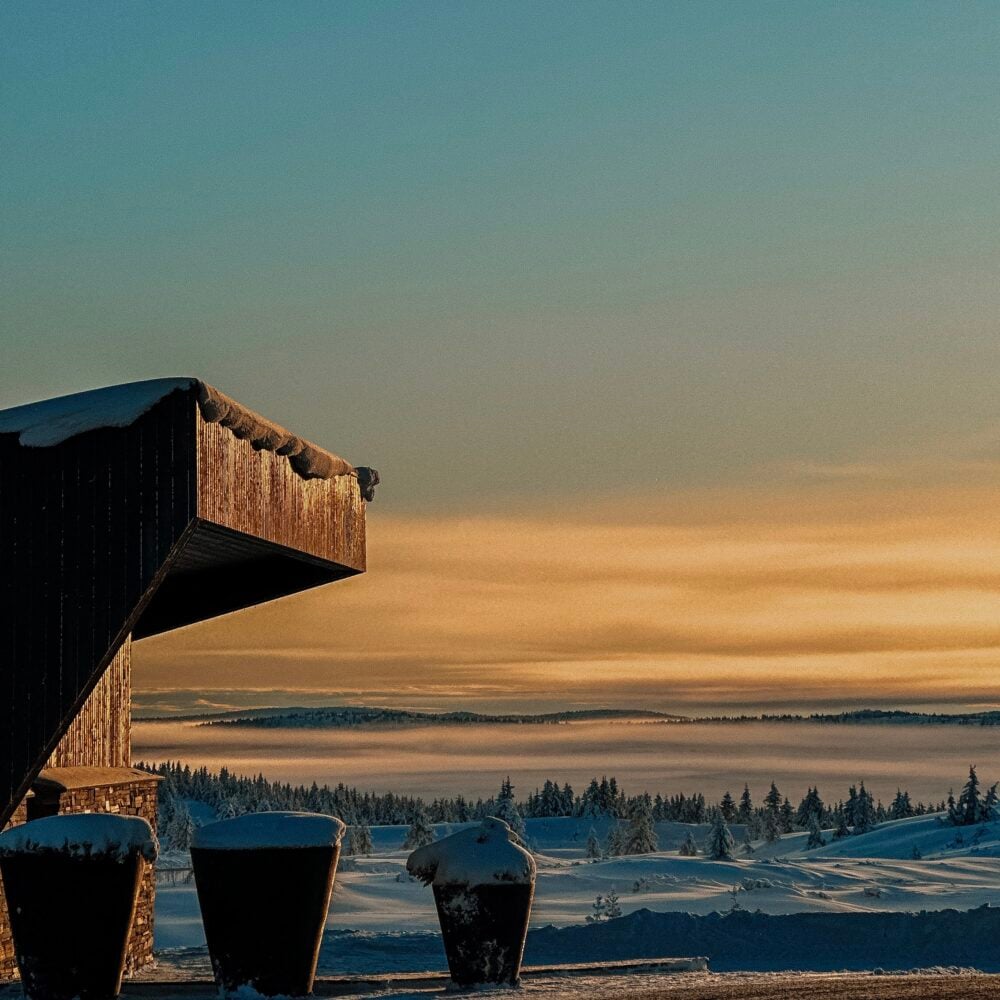 Nydelig utsikt fra Pellestova Hotell Hafjell