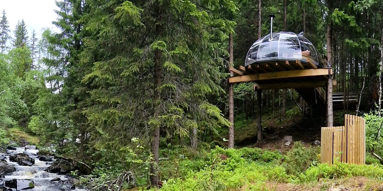 Tretoppigloen ved Lårdalselva - Hvilepust