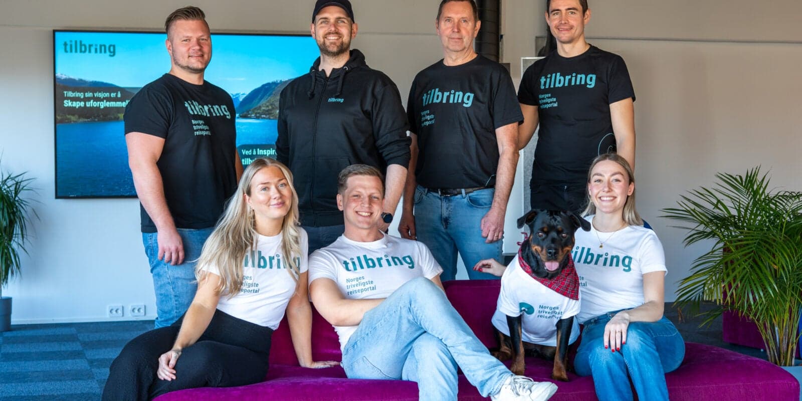Teamet i Tilbring.no Jesper Ugland Jon Audun Johnsen Svein Versland Didrik Hægg Pernille Ugland Erlend Haaland Aya Natalie Mitchell
