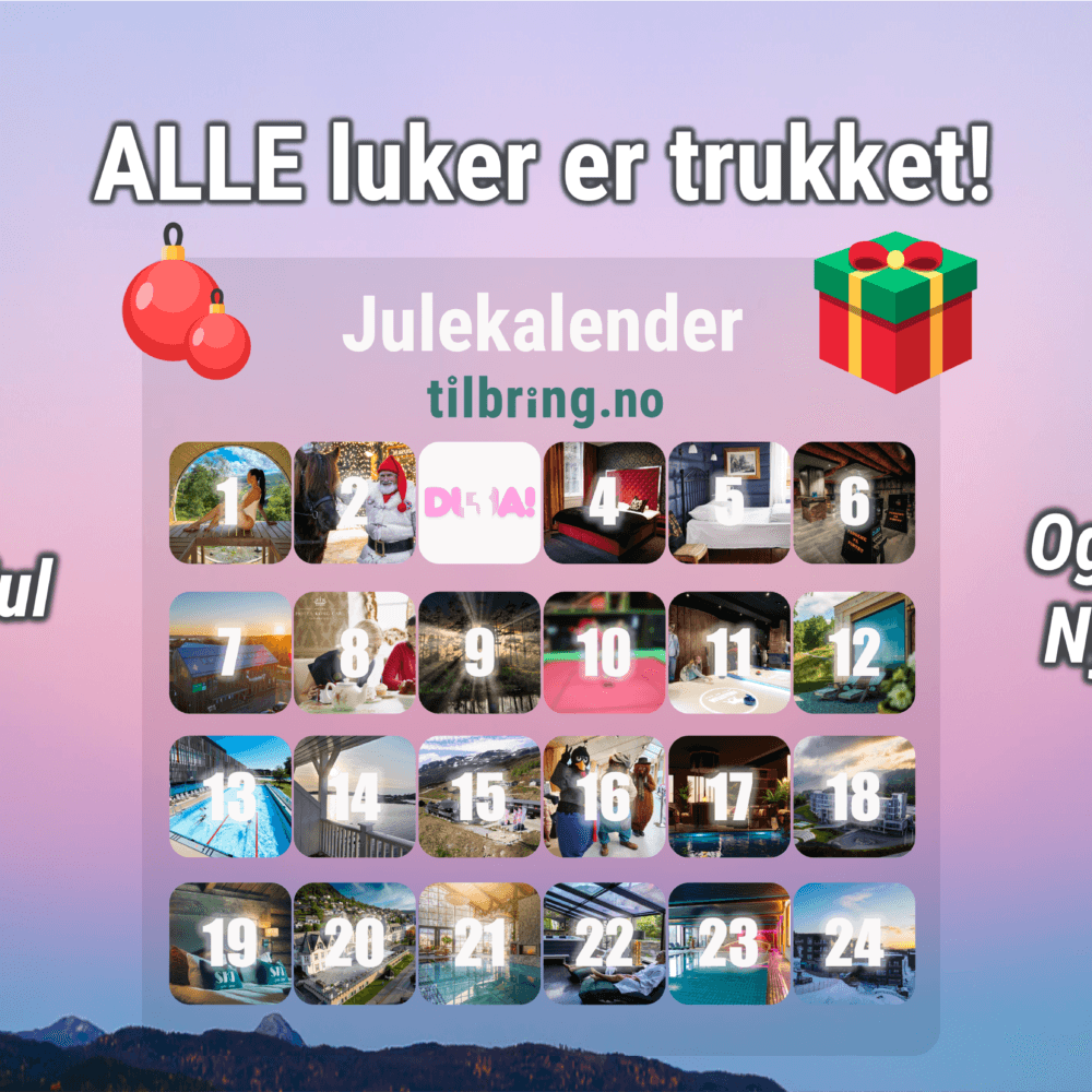 Julekalender vinnere konkurranse tilbring ferien i norge