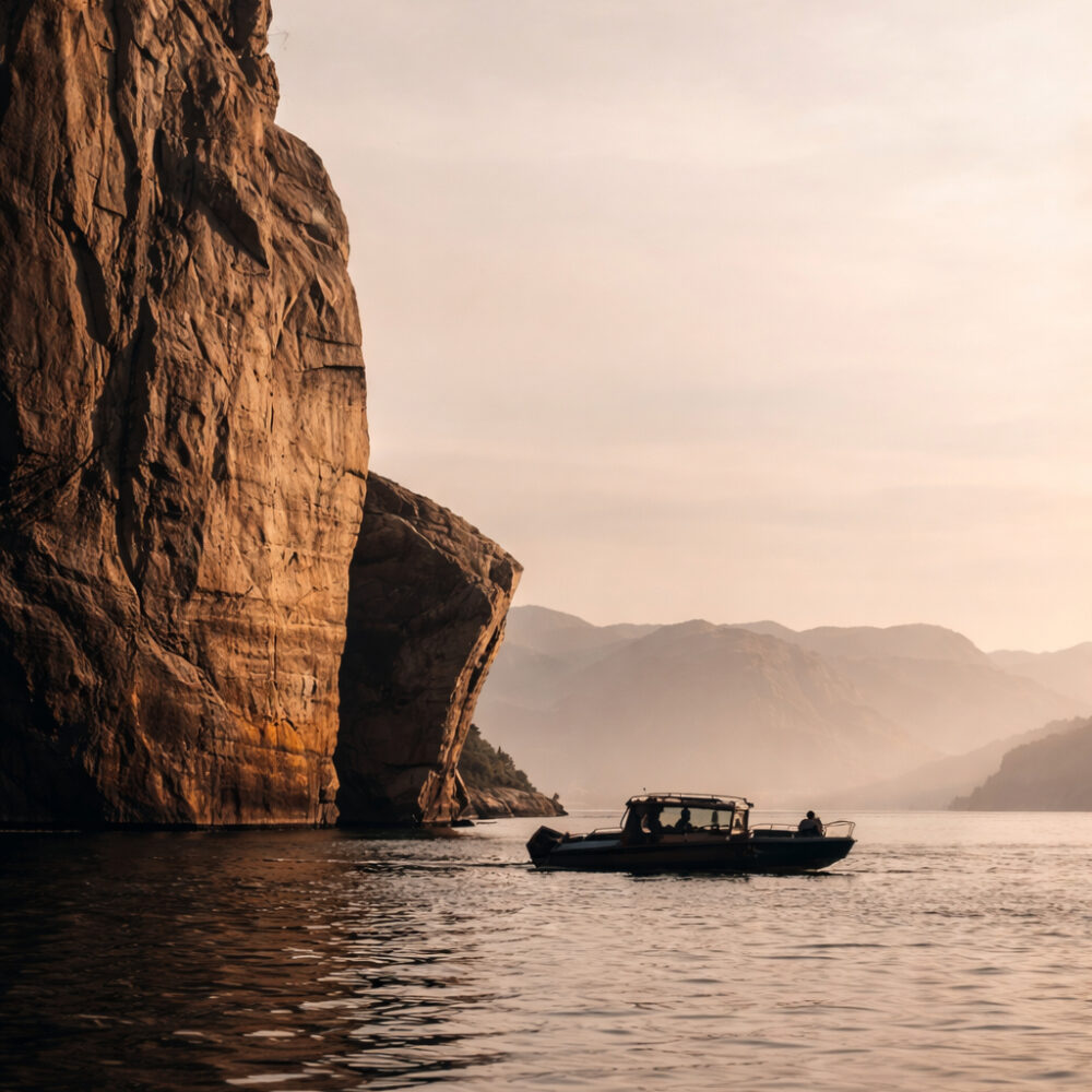 Ryfylke Adventures båten på fjorden
