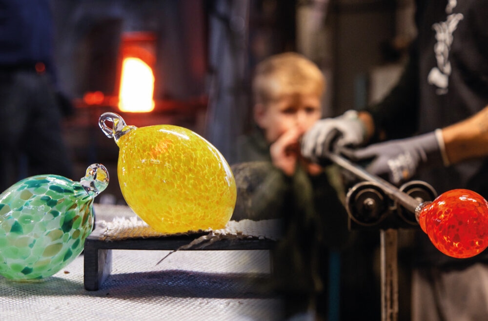 Blåse påskeegg hos Hadeland Glassverk