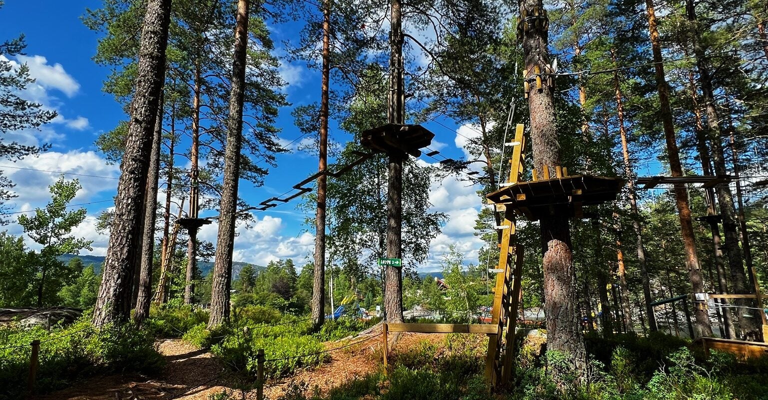 Klatreparken til Mineralparken partner av Tilbring på Hornnes med rabattkode